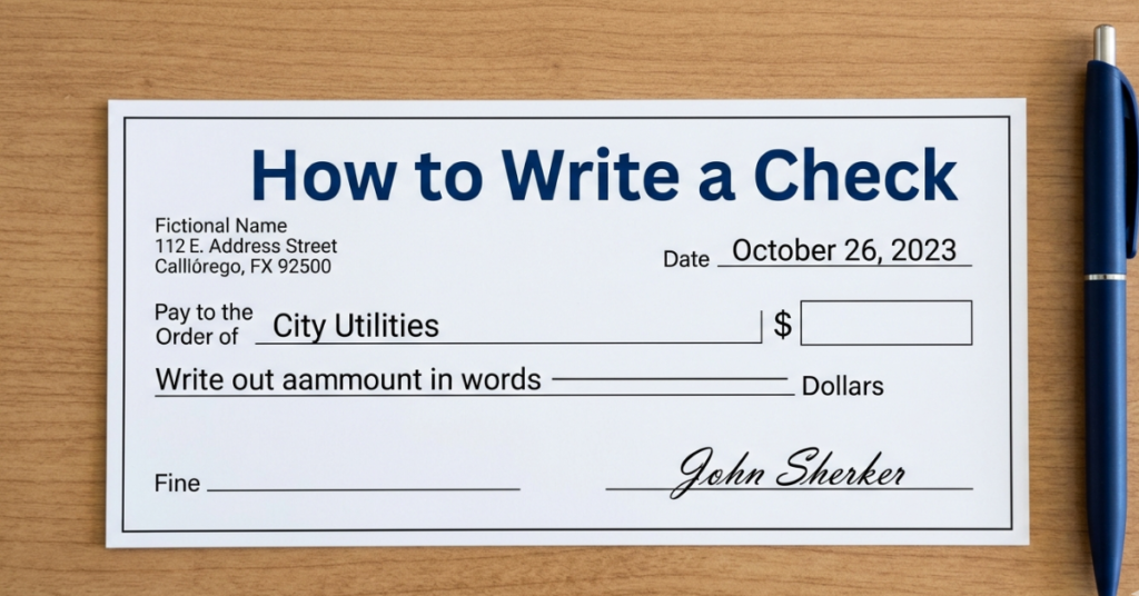 How to Write a Check: Step-by-Step Guide