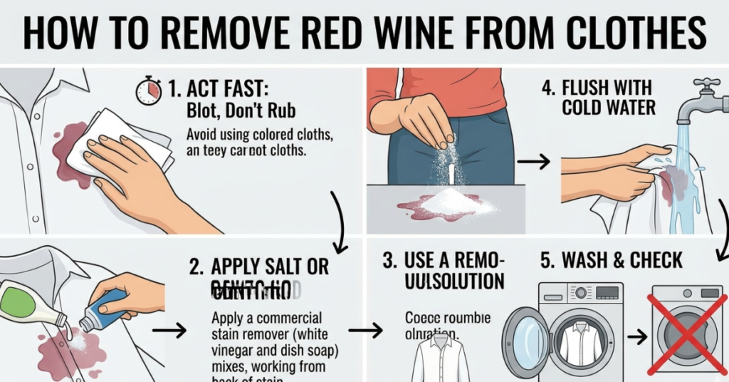 How to Remove Red Wine from Clothes (Without Panic)