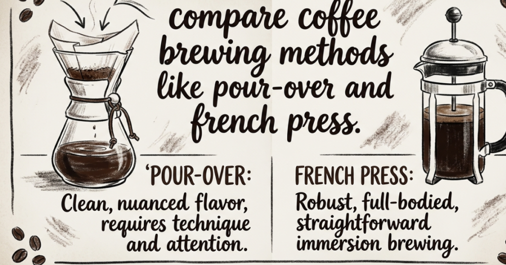 Compare Coffee Brewing Methods Like Pour-Over and French Press: Which One Is Easier to Make?