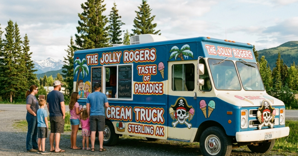 The Jolly Rogers Taste of Paradise Ice Cream Truck Sterling AK